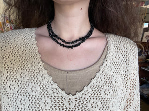 Black Tourmaline Beaded Necklace