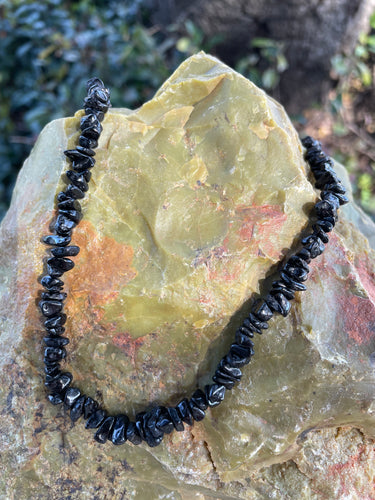 Black Tourmaline Beaded Necklace