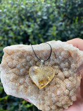 Load image into Gallery viewer, Citrine Quartz Crystal Heart Pendant