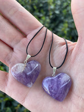 Load image into Gallery viewer, Amethyst Crystal Heart Pendant