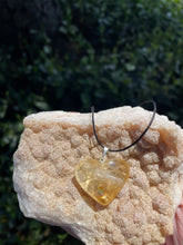 Load image into Gallery viewer, Citrine Quartz Crystal Heart Pendant