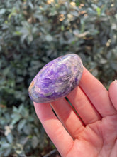 Load image into Gallery viewer, Charoite Purple Polished Palm Massage Stone Crystal
