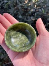 Load image into Gallery viewer, Serpentine Stone Carved Dish Bowl Green