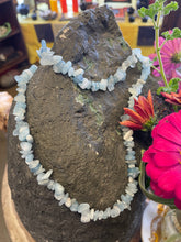 Load image into Gallery viewer, Aquamarine Beaded Necklace Blue Talisman Beryl Tumbled