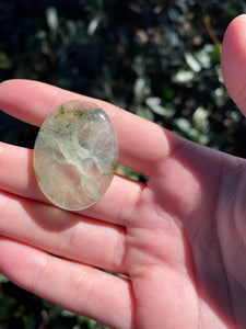 Prehnite Cabochon Flat Green Crystal Rock Oval