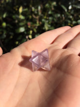 Load image into Gallery viewer, Amethyst Merkabah Cut Shaped Purple Star Crystal Stone