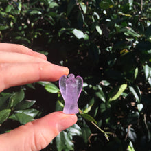 Load image into Gallery viewer, Amethyst Carved Purple Stone Angel Fairy