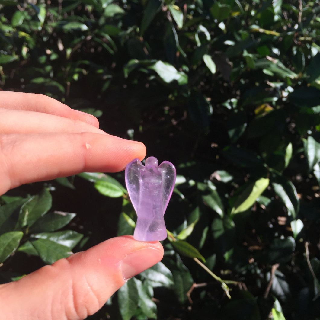 Amethyst Carved Purple Stone Angel Fairy