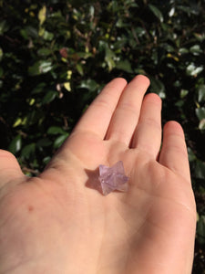 Amethyst Merkabah Cut Shaped Purple Star Crystal Stone