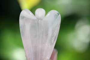 Rose Quartz Carved Angel