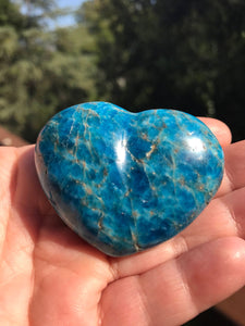 Apatite Mermaid Blue Heart Polished
