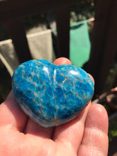 Load image into Gallery viewer, Apatite Mermaid Blue Heart Polished