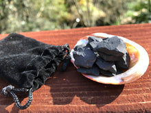 Load image into Gallery viewer, Shungite 15 Raw Water Purifying Black Crystal Pieces from Russia with Black Velvet Bag
