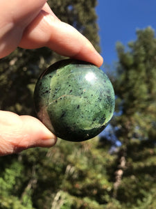 Himalayan Green Jade Disc Crystal