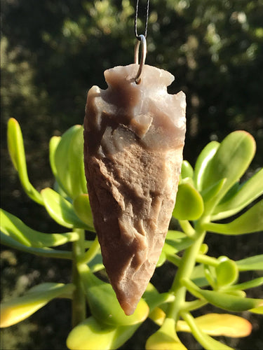 Handmade Jasper Stone Arrowhead Pendant