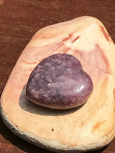 Lepidolite Mica Polished Stone Heart Healing Crystal