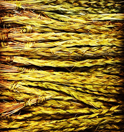 California Sweet Grass Dried Braided  Wands Ceremonial Herb