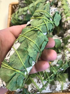 Eucalyptus Sage Dried White Sage Leaf Wand Ceremonial Herb
