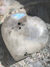 Load image into Gallery viewer, Rainbow Moonstone Carved Heart Tumbled