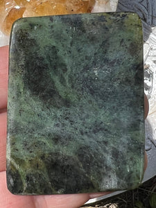 Jade Polished Flat Healing Green Stone Crystal