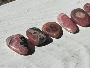 Rhodochrosite Set of 7 Tumbled Love Stone