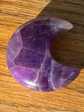 Load image into Gallery viewer, Amethyst Moon Purple Crystal Stone