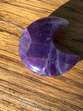 Load image into Gallery viewer, Amethyst Moon Purple Crystal Stone