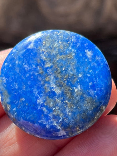 Lapis Lazuli Moon Shaped Round Stone
