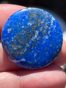 Lapis Lazuli Moon Shaped Round Stone