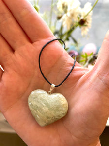 Aquamarine Heart Pendant Charm Necklace
