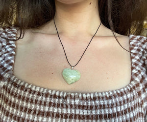 Aquamarine Heart Pendant Charm Necklace