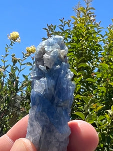 Raw Blue Kyanite with Garnet Stone Rock Mineral Specimen Piece