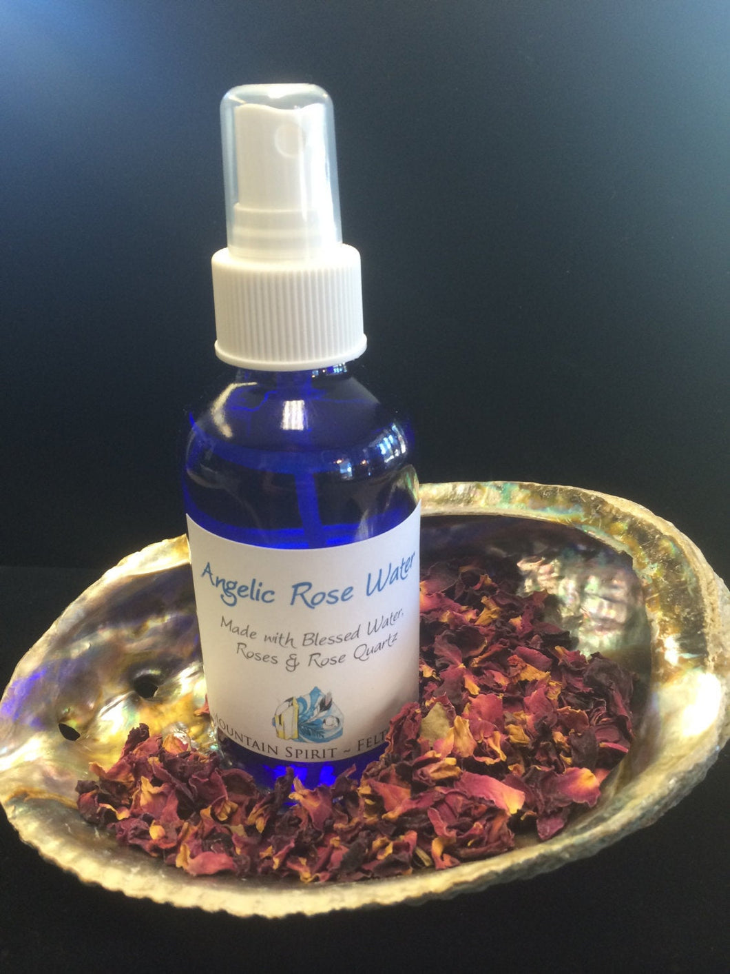 Angelic Rose Water made with Blessed Water, Rose Quartz Crystal and Magic