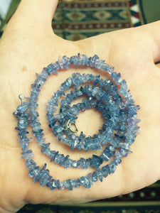 Tanzanite Blue Chip Bead Necklace